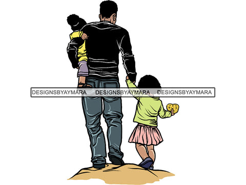 Father's Day Dad Papi Papa My Hero True Love Man Kids Son Daughter Family Together .PNG .JPG .SVG .Vector Clipart Perfect For Printing Not For Cutting