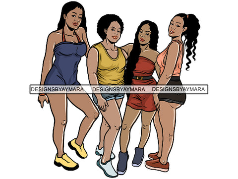 Sexy Ladies Getaway PNG Files For Print