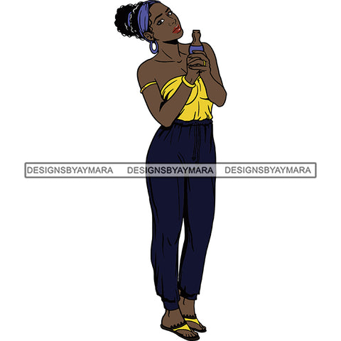 Melanin Love Chilling Eating Drinking SVG Files For Cutting and More!