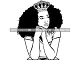 Afro Woman SVG African American Ethnicity Woman Power Independent Woman Afro Queen Diva Classy Lady SVG PNG EPS JPG Clipart Cutting Cut Cricut T-shirt Design