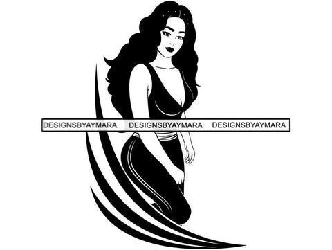 Pretty Sexy Woman .SVG Goddess Fabulous Diva Classy Lady Nubian Queen .SVG .EPS .PNG .JPG Vector Clipart Cricut Circuit Cut Cutting