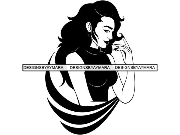 Pretty Sexy Woman .SVG Goddess Fabulous Diva Classy Lady Nubian Queen .SVG .EPS .PNG .JPG Vector Clipart Cricut Circuit Cut Cutting