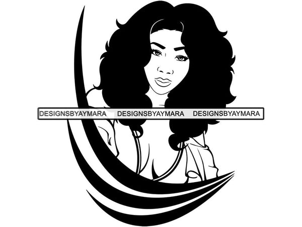 Pretty Woman .SVG Goddess Fabulous Diva Classy Lady Nubian Queen .SVG .EPS .PNG .JPG Vector Clipart Cricut Circuit Cut Cutting