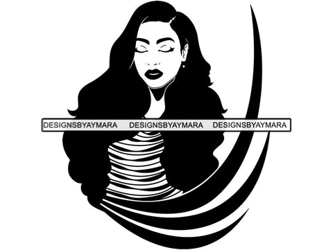 Pretty Woman .SVG Goddess Fabulous Diva Classy Lady Nubian Queen .SVG .EPS .PNG .JPG Vector Clipart Cricut Circuit Cut Cutting