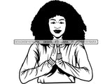 Woman Praying God Cut Files For Silhouette and Cricut