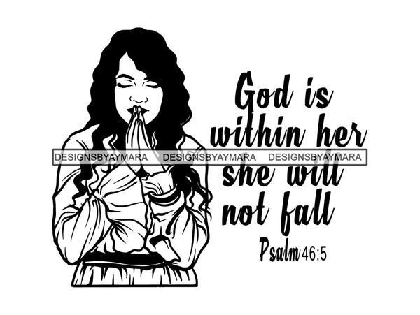 Woman Praying God Cut Files For Silhouette and Cricut