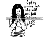 Woman Praying God Cut Files For Silhouette and Cricut
