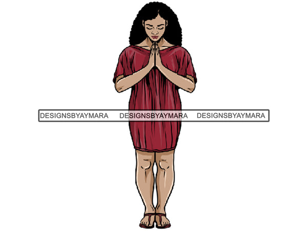 Woman Praying God PNG Perfect For Print