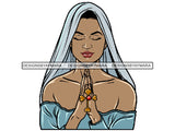 Woman Praying God PNG Perfect For Print