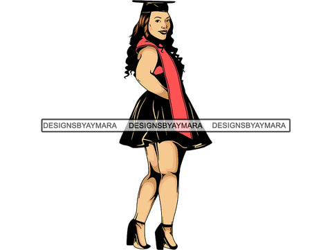 Graduation Woman Goal Accomplished Goddess Happiness Queen Diva Classy Lady .JPG .SVG.PNG With A Transparent Background Vector Clipart Not For Cutting