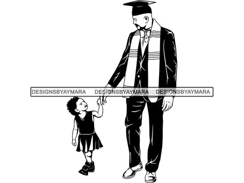 Graduation Man Life Achievements Proud Handsome African American Ethnic Happiness Smart Male Respect  .SVG .EPS .PNG Vector Clipart Digital Download Circuit Cut Cutting