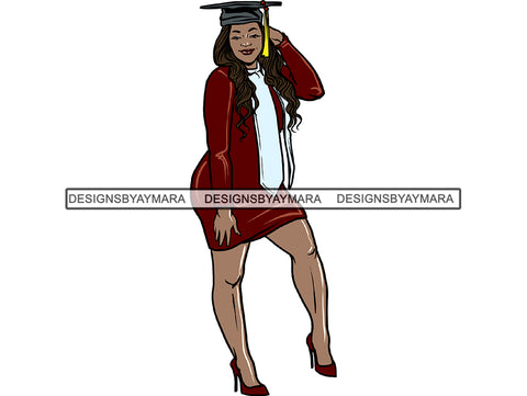 Graduation Woman Goal Accomplished Goddess Happiness Queen Diva Classy Lady .JPG .SVG.PNG With A Transparent Background Vector Clipart Not For Cutting