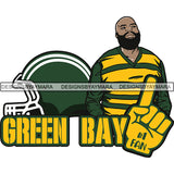 Green Bay Man #1 Fan Football Team Sport SVG Cutting Files For Cricut and More