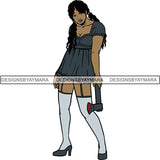 Afro Black Woman Halloween SVG Cutting Files For Silhouette Cricut and More