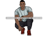 Handsome Black Man PNG For Print 1
