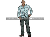 Handsome Black Man PNG For Print 1