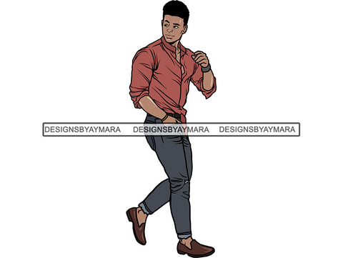 Handsome Black Man PNG For Print 1