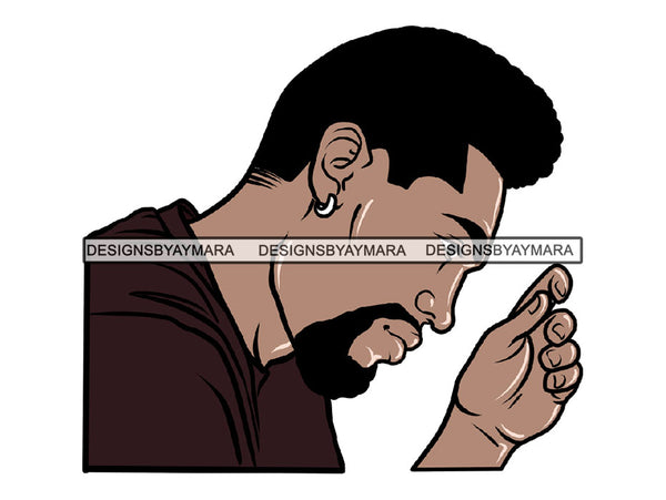 Handsome Black Man PNG For Print 1