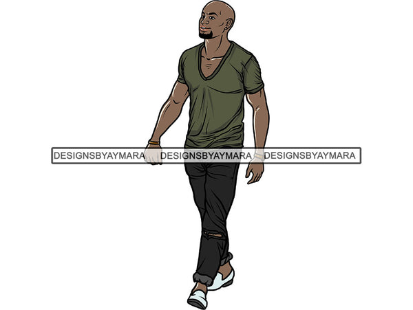 Handsome Black Man PNG For Print 1