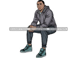 Handsome Black Man PNG For Print 1