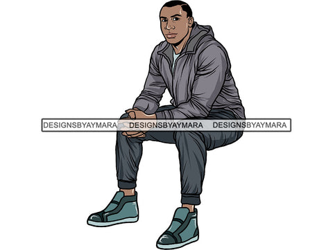 Handsome Black Man PNG For Print 1