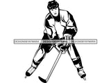 Hockey Player Sport Game Ice Rink Action Hobby Athlete Athletic Blue Team Tournament Competition .JPG .PNG .SVG Clipart Vector Cricut Cut Cutting