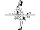 Cleaning Service Woman SVG Cut File For Silhouette and Cricut