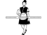 Cleaning Service Woman SVG Cut File For Silhouette and Cricut
