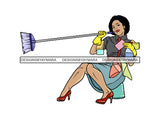 Cleaning Service Housekeeper Woman PNG File For Print