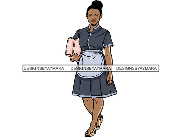 Cleaning Service Housekeeper Woman PNG File For Print