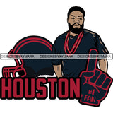 Houston Man #1 Fan Football Team Sport SVG Cutting Files For Cricut and More