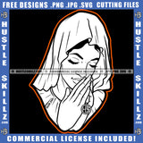Woman Hands Praying Pray Prayers Design Element Rosary Beads Faith Hope God Catholic Hustler Logo Hustle Skillz SVG PNG JPG Vector Cut Files