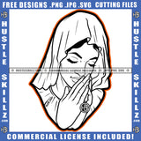 Woman Hands Praying Pray Prayers Design Element Rosary Beads Faith Hope God Catholic Hustler Logo Hustle Skillz SVG PNG JPG Vector Cut Files