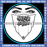 African American Gangster Woman Eyes Design Element Melanin Woman Wearing Musk White Color Sexy Eye SVG JPG PNG Vector Clipart Cricut Cutting Files