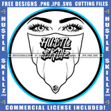 African American Gangster Woman Eyes Design Element Melanin Woman Wearing Musk White Color Sexy Eye SVG JPG PNG Vector Clipart Cricut Cutting Files