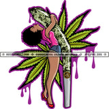 Weed Blunts Woman Hugging Holding Big Cigar Blunt Leaves Dripping 420 Joint  Skillz JPG PNG  Clipart Cricut Silhouette Cut Cutting