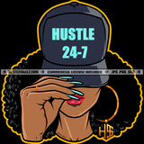 African Ghetto Babe Street Girl Funky Girl Woman Face Urban Swag Hip Hop Girl Ebony Nubian Long Nail SVG JPG PNG Vector Clipart Cricut Cutting Files