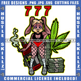 Melanin Cat Women Weed Blunt Smoke Marijuana Leaf Vector Sexy Cat Female Figure Jackpot Money Bundle Wine Bottle Vector Portrait Cannabis High Life 420 Blunt Smoking Smoke SVG JPG PNG Vector Clipart Cricut Cutting Files