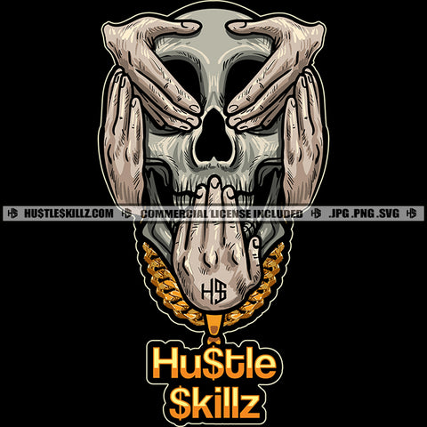 See No Evil Hear No Evil Speak No Evil Skull Hands Skull Skeleton Hand Devil Face Vector Design Element Hustler Hustling SVG JPG PNG Vector Clipart Cricut Cutting Files
