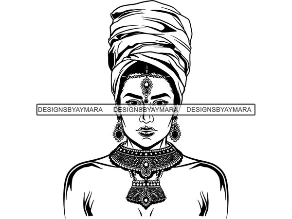 Indian Goddess SVG Fabulous Woman Power Independent Woman Afro Queen Diva Classy Lady SVG PNG EPS JPG Clipart Cutting Cut Cricut T-shirt Design