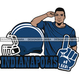 Indianapolis Man #1 Fan Football Team Sport SVG Cutting Files For Cricut and More