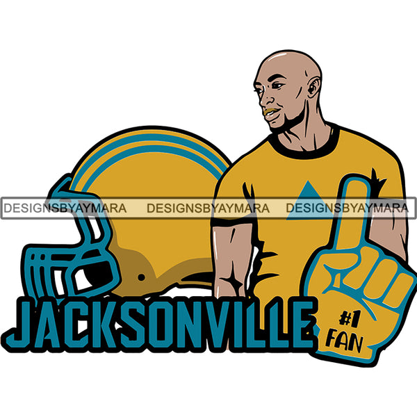 Jacksonville Man #1 Fan Football Team Sport SVG Cutting Files For Cricut and More