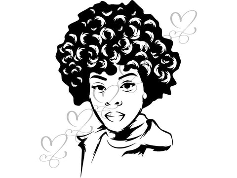 Afro Beautiful Black Woman SVG African American Ethnicity Afro Puffy Hairstyle Beauty Salon Queen Diva Classy Lady  Beautiful People Beauty Salon Princess