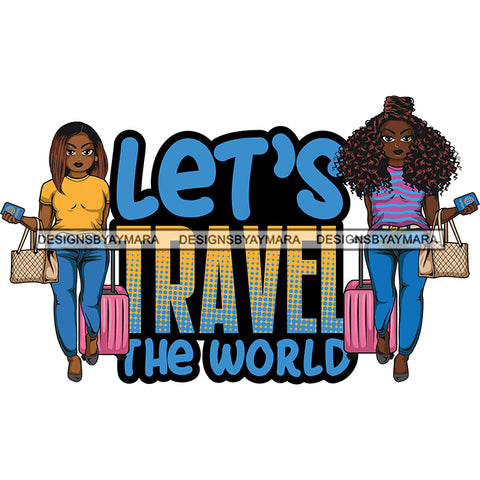 Afro Lola Trip Vacation Mode Friends Getaway .SVG Cutting Files For Silhouette and Cricut and More!