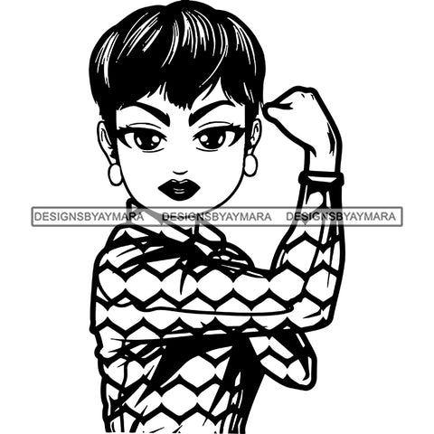 Afro Strong Classy Lola Flexing Believe in Yourself .SVG Cutting Files For Silhouette and Cricut and More!