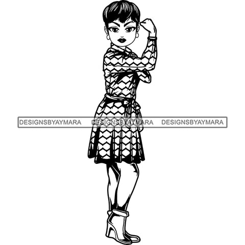 Afro Strong Classy Lola Flexing Believe in Yourself .SVG Cutting Files For Silhouette and Cricut and More!