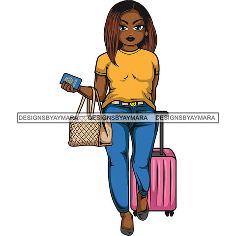 Lola Travel Vacation Getaway Black Proud Woman Traveling .SVG Cutting Files For Silhouette and Cricut and More!