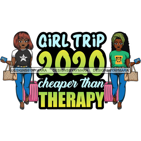 Afro Lola Vacation Trip 2020 Friends Getaway .SVG Cutting Files For Silhouette and Cricut and More!
