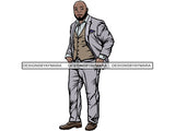 Sexy BBW Man Model Confidence Power Male Attractive Men .SVG .JPG .PNG With Transparent Background Vector Clipart Not For Cutting