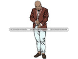 Sexy BBW Man Model Confidence Power Male Attractive Men .SVG .JPG .PNG With Transparent Background Vector Clipart Not For Cutting